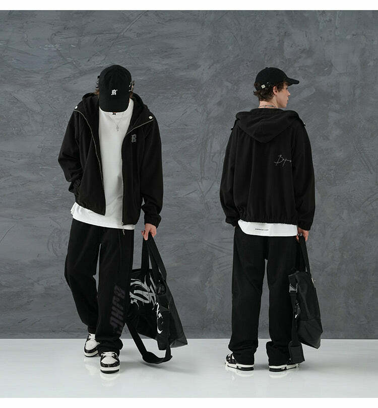 BJHG Classic Hooded Jacket - Y2K Summer, 90s Grunge, Retro Style, Y2K Party & Club Outfits
