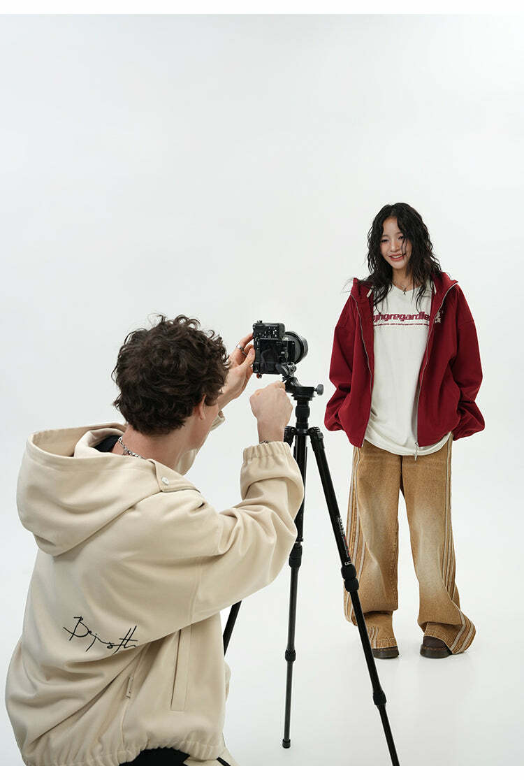 BJHG Classic Hooded Jacket - Y2K Summer, 90s Grunge, Retro Style, Y2K Party & Club Outfits