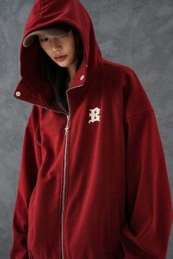 BJHG Classic Hooded Jacket - Y2K Summer, 90s Grunge, Retro Style, Y2K Party & Club Outfits