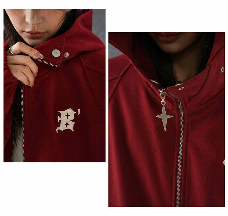 BJHG Classic Hooded Jacket - Y2K Summer, 90s Grunge, Retro Style, Y2K Party & Club Outfits