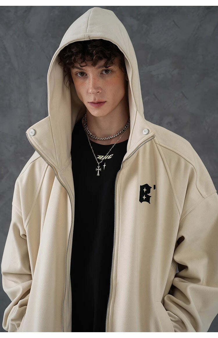 BJHG Classic Hooded Jacket - Y2K Summer, 90s Grunge, Retro Style, Y2K Party & Club Outfits