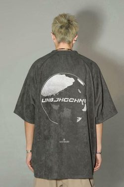 BJHG Core 3M Vintage Washed Tee - Y2K Summer Grunge, 90s Retro, Pastel Goth, Y2K