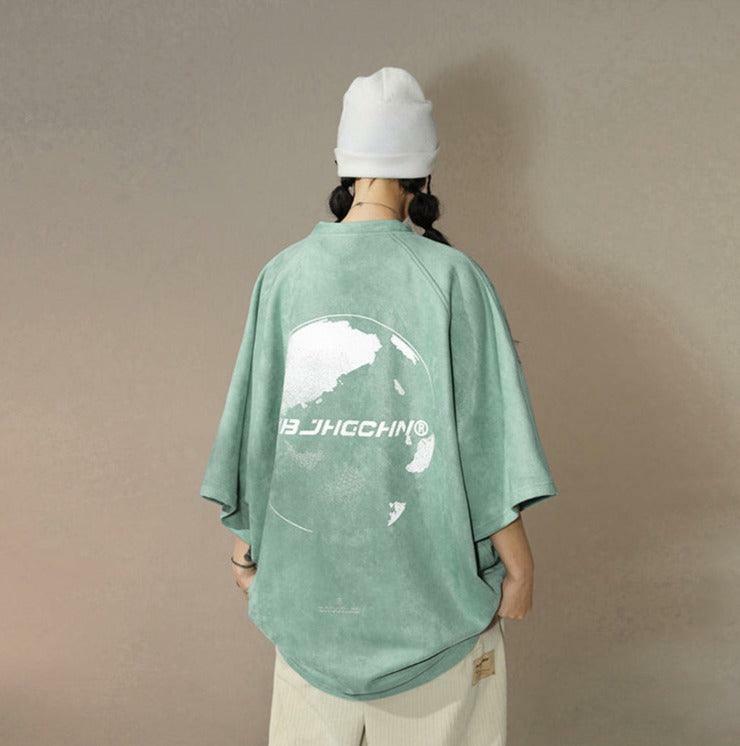 BJHG Core 3M Vintage Washed Tee - Y2K Summer Grunge, 90s Retro, Pastel Goth, Y2K