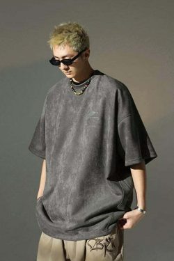 BJHG Core 3M Vintage Washed Tee - Y2K Summer Grunge, 90s Retro, Pastel Goth, Y2K