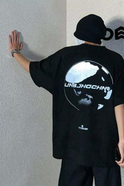 BJHG Core 3M Vintage Washed Tee - Y2K Summer Grunge, 90s Retro, Pastel Goth, Y2K