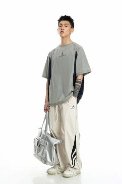 BJHG Curve Contrast Tee - Y2K Summer Grunge, 90s Retro, Pastel Goth, Y2K Club & Party Outfits