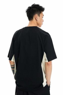 BJHG Curve Contrast Tee - Y2K Summer Grunge, 90s Retro, Pastel Goth, Y2K Club & Party Outfits