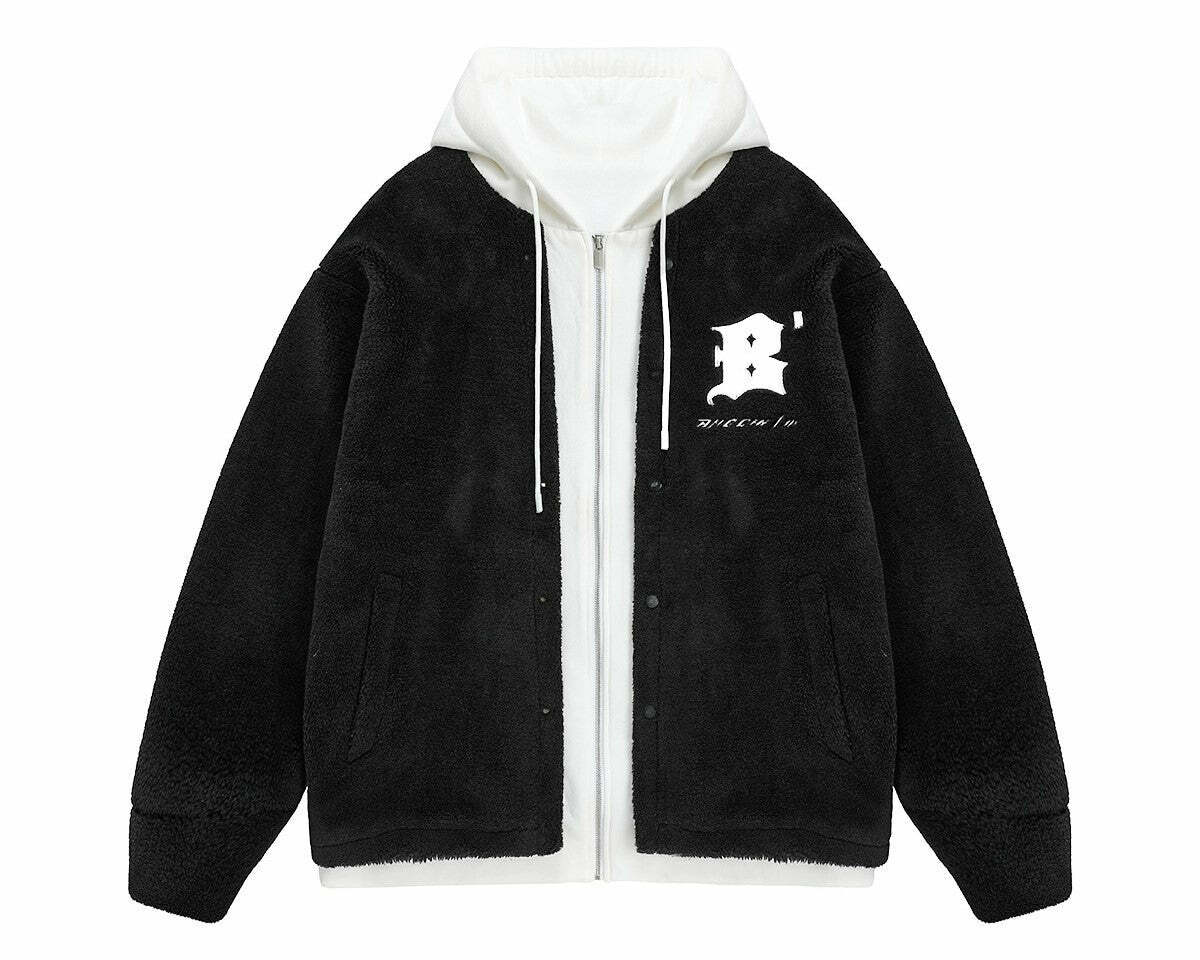 BJHG Double Layered Jacket - Y2K Summer Grunge, 90s Retro, Pastel Goth, Y2K Club & Party Out