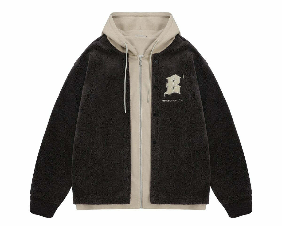 BJHG Double Layered Jacket - Y2K Summer Grunge, 90s Retro, Pastel Goth, Y2K Club & Party Out