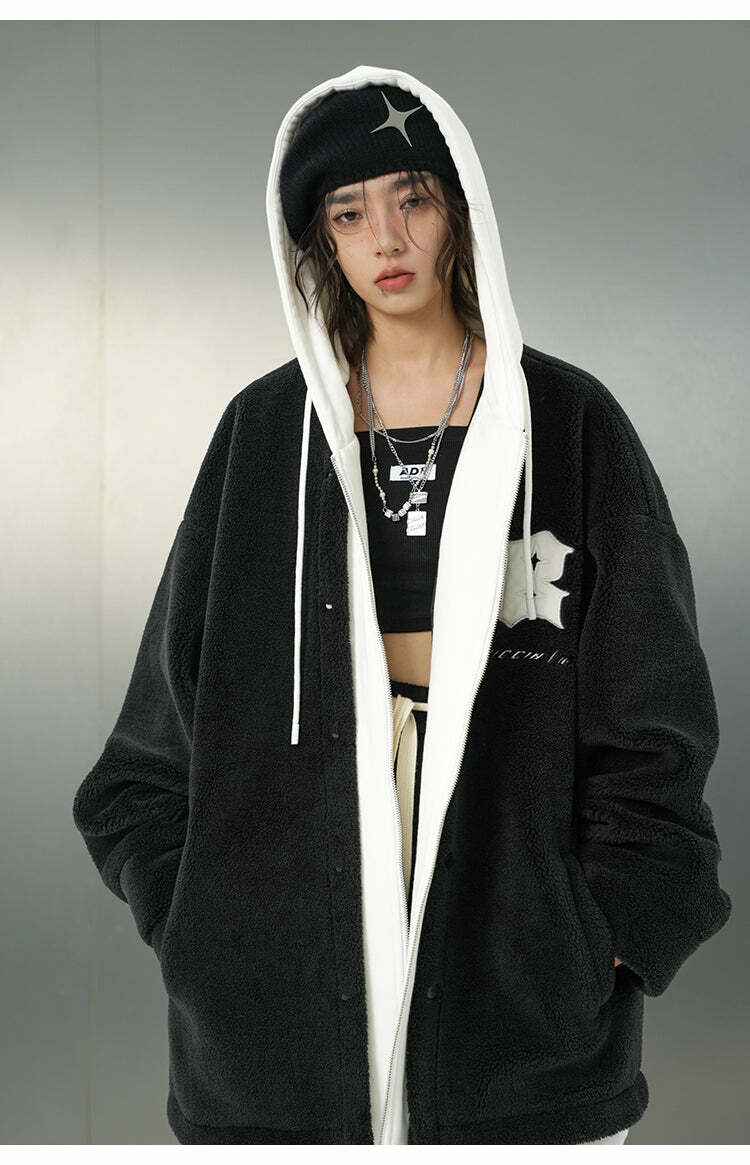BJHG Double Layered Jacket - Y2K Summer Grunge, 90s Retro, Pastel Goth, Y2K Club & Party Out