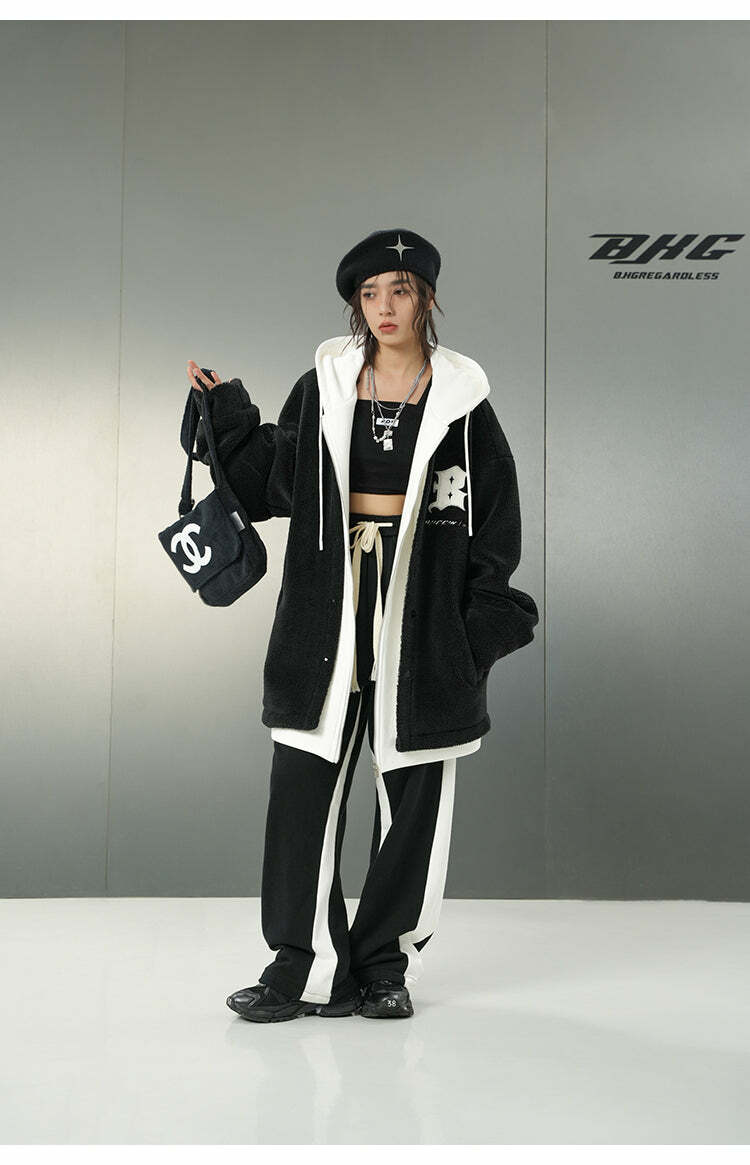 BJHG Double Layered Jacket - Y2K Summer Grunge, 90s Retro, Pastel Goth, Y2K Club & Party Out