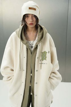 BJHG Double Layered Jacket - Y2K Summer Grunge, 90s Retro, Pastel Goth, Y2K Club & Party Out