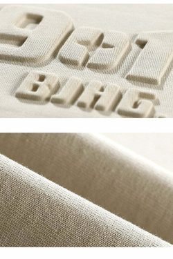 BJHG Embossed Logo Tee - Y2K Summer Grunge, 90s Retro, Pastel Goth, Y2K Club & Party