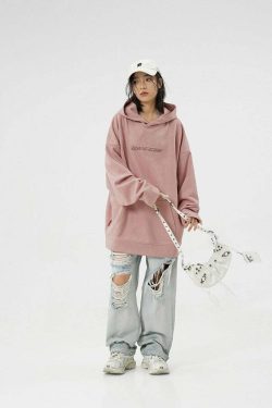 BJHG Embroidered Thorns Suede Hoodie - Y2K Grunge, 90s Fashion, Retro Style, Gothic Y2K Out