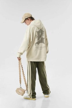 BJHG Embroidered Thorns Suede Hoodie - Y2K Grunge, 90s Fashion, Retro Style, Gothic Y2K Out