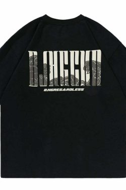 BJHG Great Wave Logo Tee - Y2K Summer, 90s Grunge, Retro Style, Baby Tees, Y2K Popstar