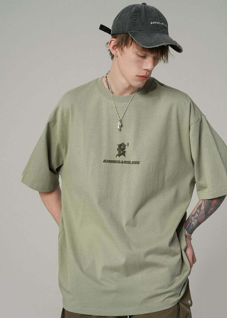 BJHG Great Wave Logo Tee - Y2K Summer, 90s Grunge, Retro Style, Baby Tees, Y2K Popstar
