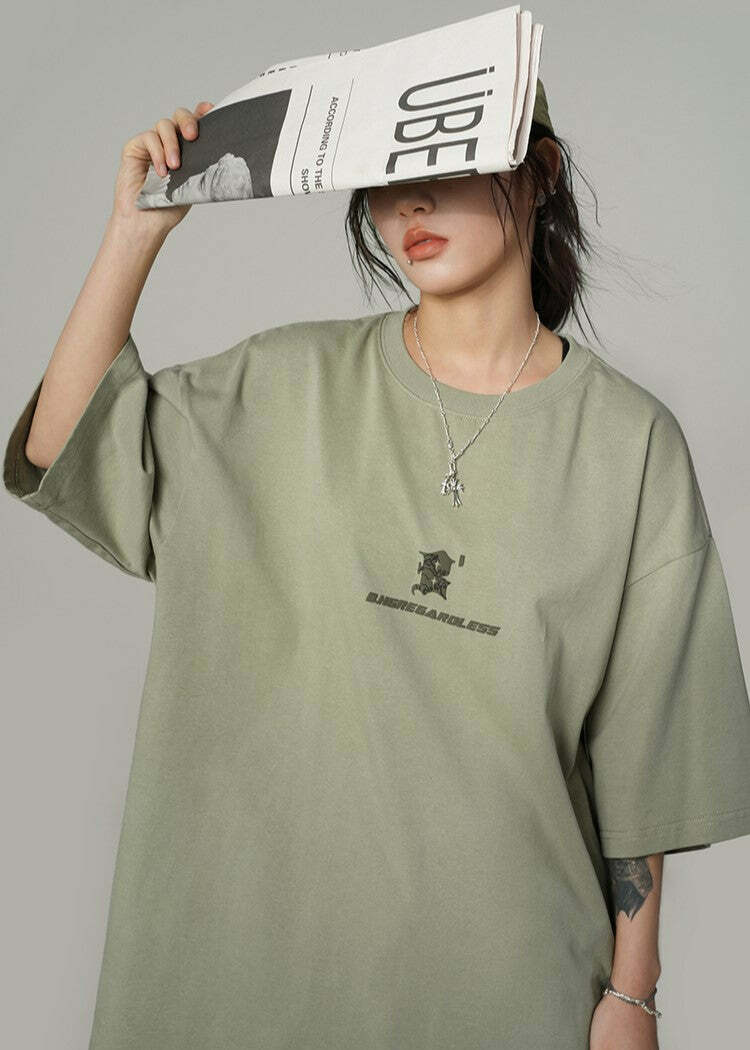 BJHG Great Wave Logo Tee - Y2K Summer Grunge, 90s Retro, Pastel Goth, Y2K Club & Party Out
