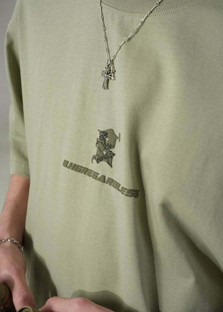 BJHG Great Wave Logo Tee - Y2K Summer Grunge, 90s Retro, Pastel Goth, Y2K Club & Party Out