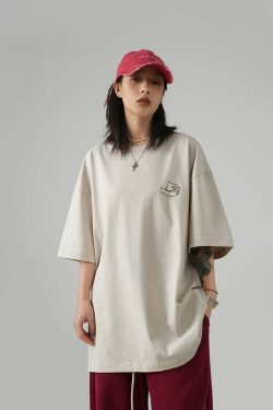 BJHG Leaping Bunny Tee - Y2K Summer Grunge, 90s Retro, Pastel Goth, Y2K Club & Party Out
