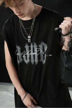 BJHG Logo Sleeveless Tee - Y2K Summer Grunge, 90s Retro, Pastel Goth, Y2K Club & Party Out