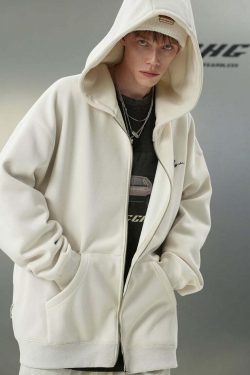 BJHG Script Logo Hoodie - Y2K Summer, 90s Grunge, Retro Style, Y2K Club & Party Outfits