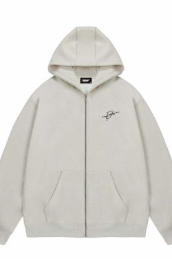 BJHG Script Logo Hoodie - Y2K Summer, 90s Grunge, Retro Style, Y2K Club & Party Outfits