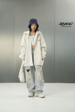 BJHG Script Logo Hoodie - Y2K Summer, 90s Grunge, Retro Style, Y2K Club & Party Outfits