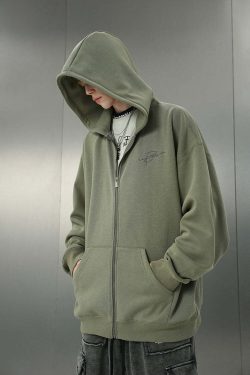 BJHG Script Logo Hoodie - Y2K Summer, 90s Grunge, Retro Style, Y2K Club & Party Outfits