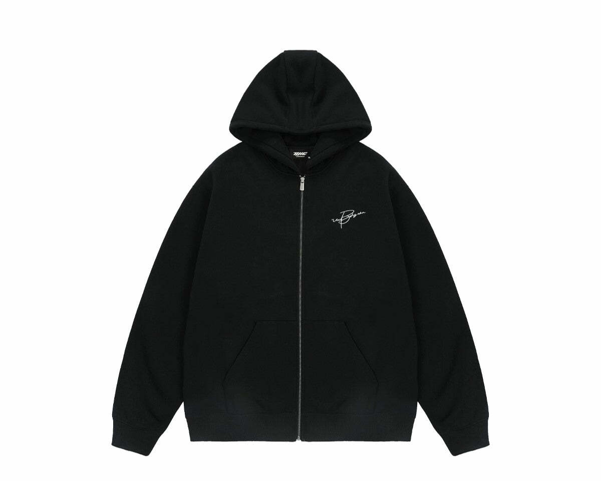 BJHG Script Logo Hoodie - Y2K Summer, 90s Grunge, Retro Style, Y2K Club & Party Outfits
