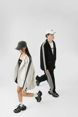 BJHG Striped Blazer - Y2K Summer Grunge, 90s Retro Fashion, Y2K Party & Club Outfits
