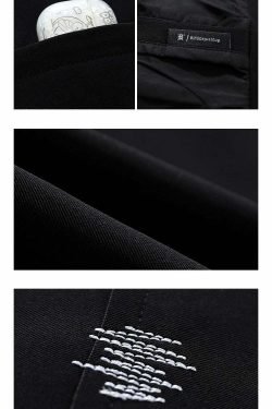 BJHG Striped Blazer - Y2K Summer Grunge, 90s Retro Fashion, Y2K Party & Club Outfits