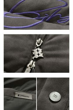BJHG Suede Puffer Jacket - Y2K Grunge, 90s Retro, Summer Outfits, Y2K Club & Party Fashion
