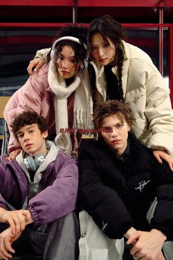 BJHG Suede Puffer Jacket - Y2K Grunge, 90s Retro, Summer Outfits, Y2K Club & Party Fashion
