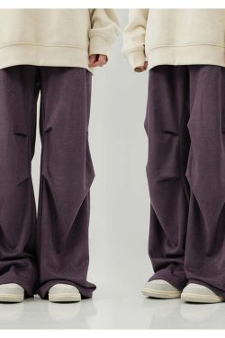 BJHG Suede Trousers - Y2K Summer Grunge, 90s Retro, Gothic Y2K, Y2K Club &