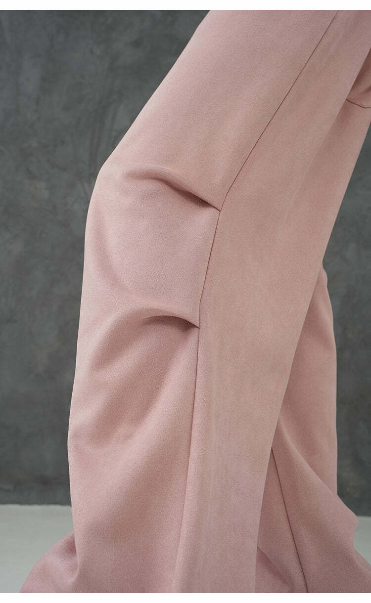 BJHG Suede Trousers - Y2K Summer Grunge, 90s Retro, Gothic Y2K, Y2K Club &
