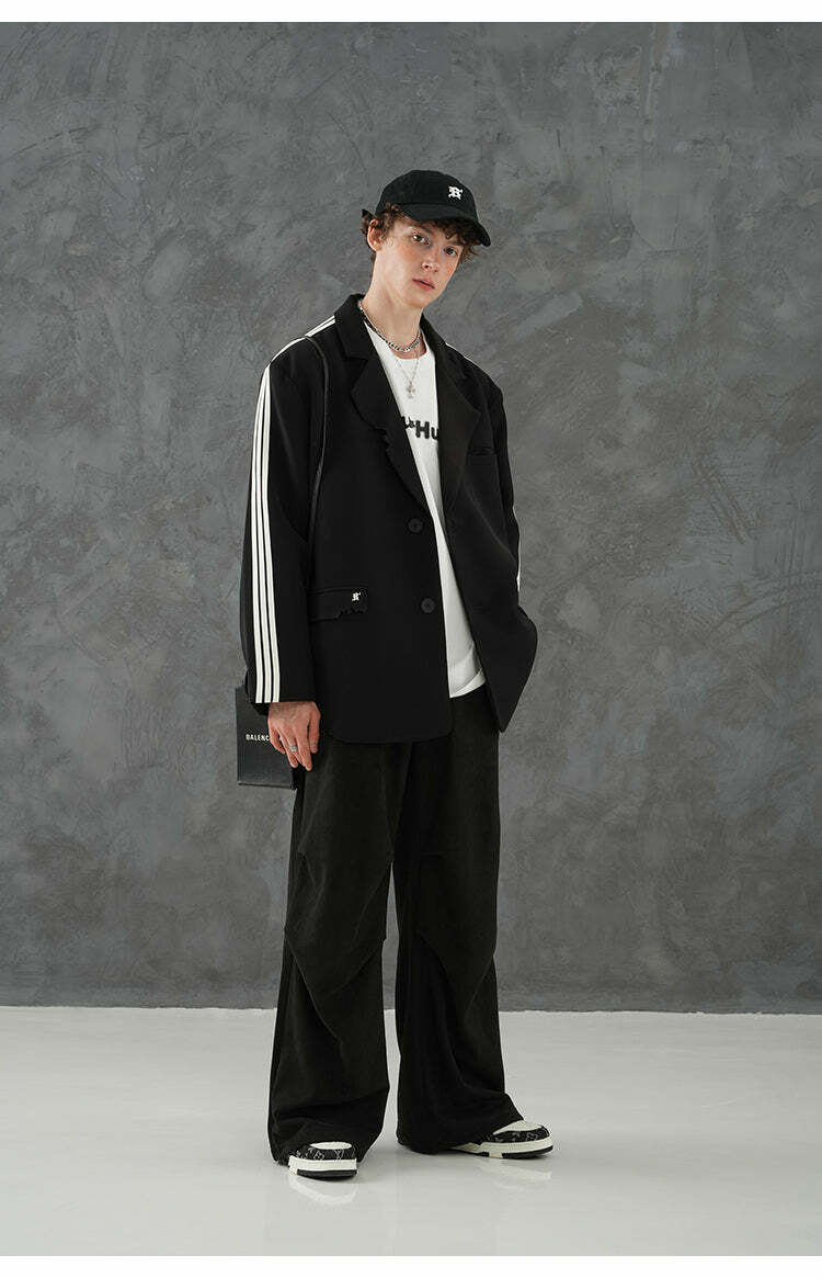 BJHG Suede Trousers - Y2K Summer Grunge, 90s Retro, Gothic Y2K, Y2K Club &