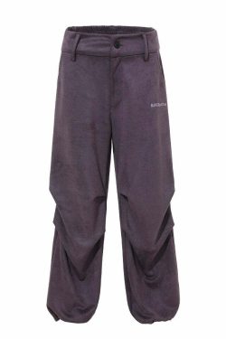 BJHG Suede Trousers - Y2K Summer Grunge, 90s Retro, Gothic Y2K, Y2K Club &