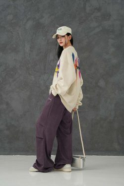 BJHG Suede Trousers - Y2K Summer Grunge, 90s Retro, Gothic Y2K, Y2K Club &