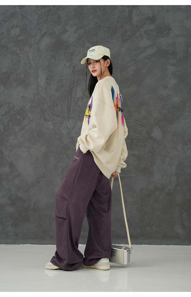 BJHG Suede Trousers - Y2K Summer Grunge, 90s Retro, Gothic Y2K, Y2K Club &