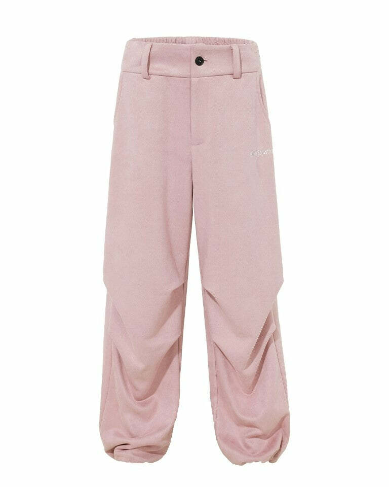 BJHG Suede Trousers - Y2K Summer Grunge, 90s Retro, Gothic Y2K, Y2K Club &