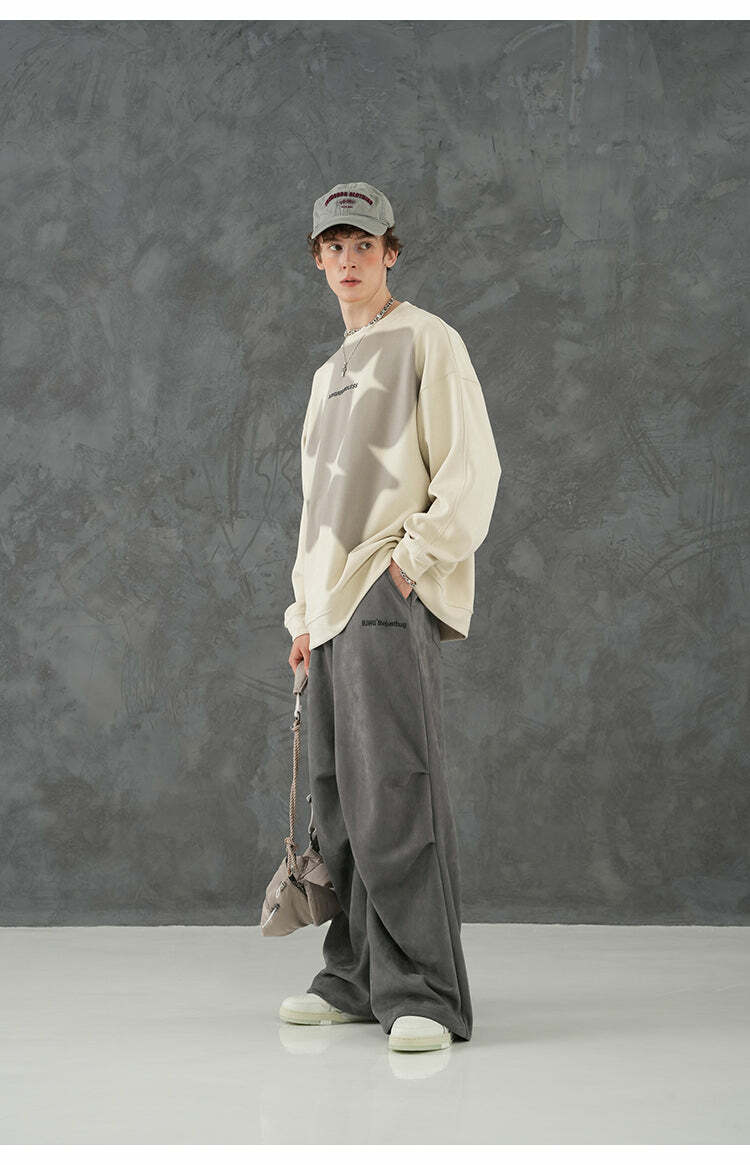 BJHG Suede Trousers - Y2K Summer Grunge, 90s Retro, Gothic Y2K, Y2K Club &