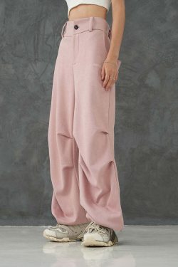 BJHG Suede Trousers - Y2K Summer Grunge, 90s Retro, Gothic Y2K, Y2K Club &