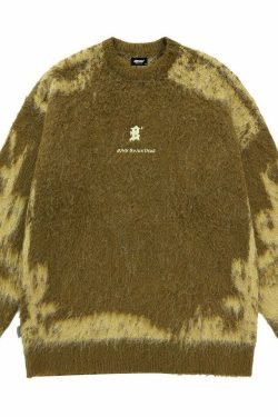 BJHG Textured Jacquard Sweater - Y2K Summer, 90s Grunge, Retro Style, Y2K Club & Party