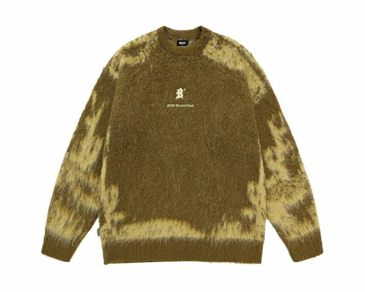 BJHG Textured Jacquard Sweater - Y2K Summer, 90s Grunge, Retro Style, Y2K Club & Party