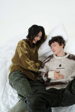 BJHG Textured Jacquard Sweater - Y2K Summer, 90s Grunge, Retro Style, Y2K Club & Party