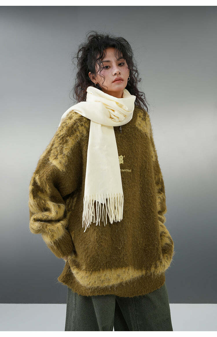 BJHG Textured Jacquard Sweater - Y2K Summer, 90s Grunge, Retro Style, Y2K Club & Party