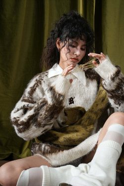 BJHG Textured Jacquard Sweater - Y2K Summer, 90s Grunge, Retro Style, Y2K Club & Party