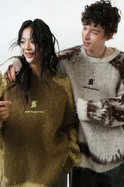 BJHG Textured Jacquard Sweater - Y2K Summer, 90s Grunge, Retro Style, Y2K Club & Party