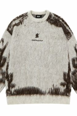 BJHG Textured Jacquard Sweater - Y2K Summer, 90s Grunge, Retro Style, Y2K Party & Club